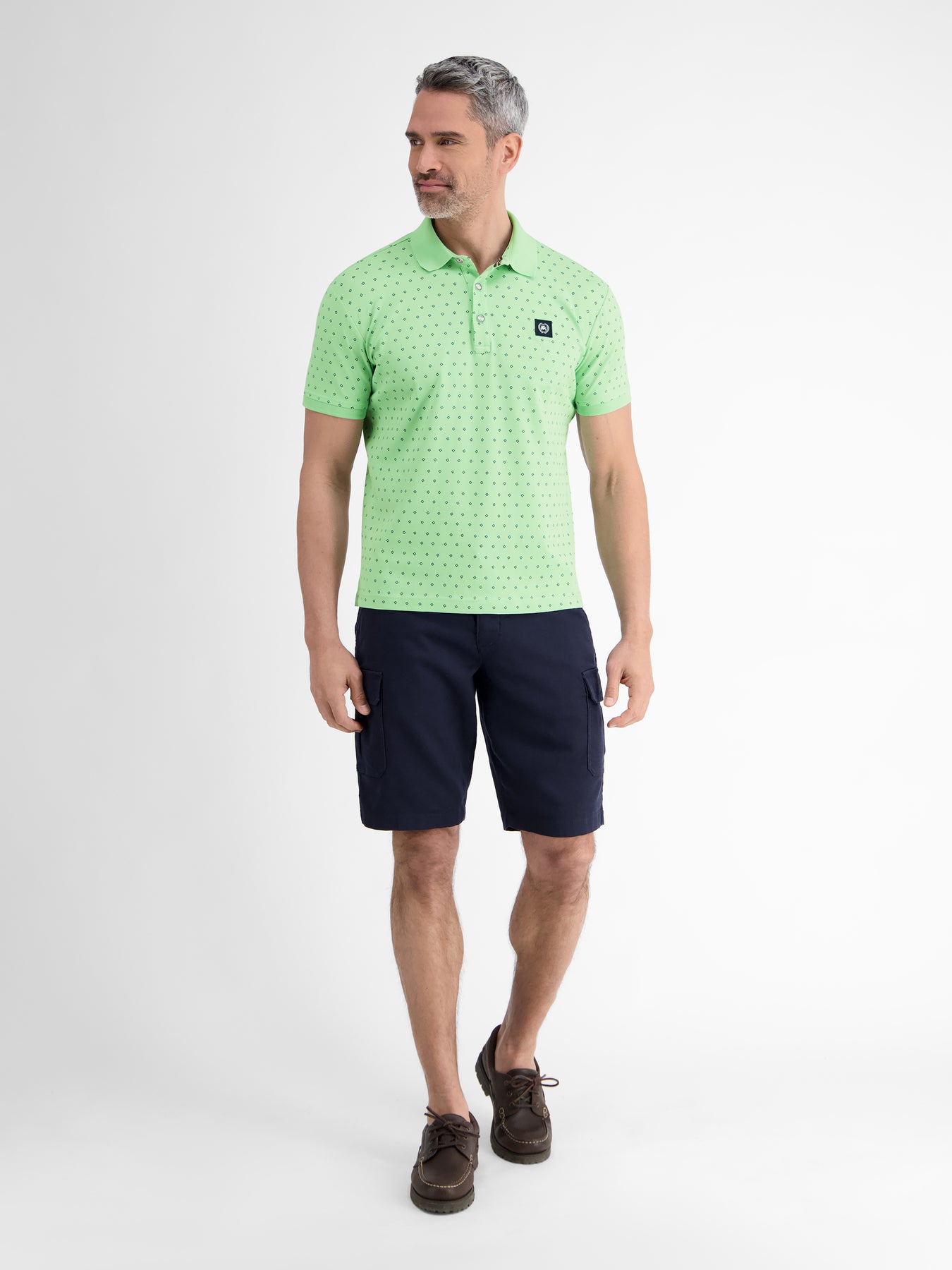 Herren Poloshirt mit Minimalprint