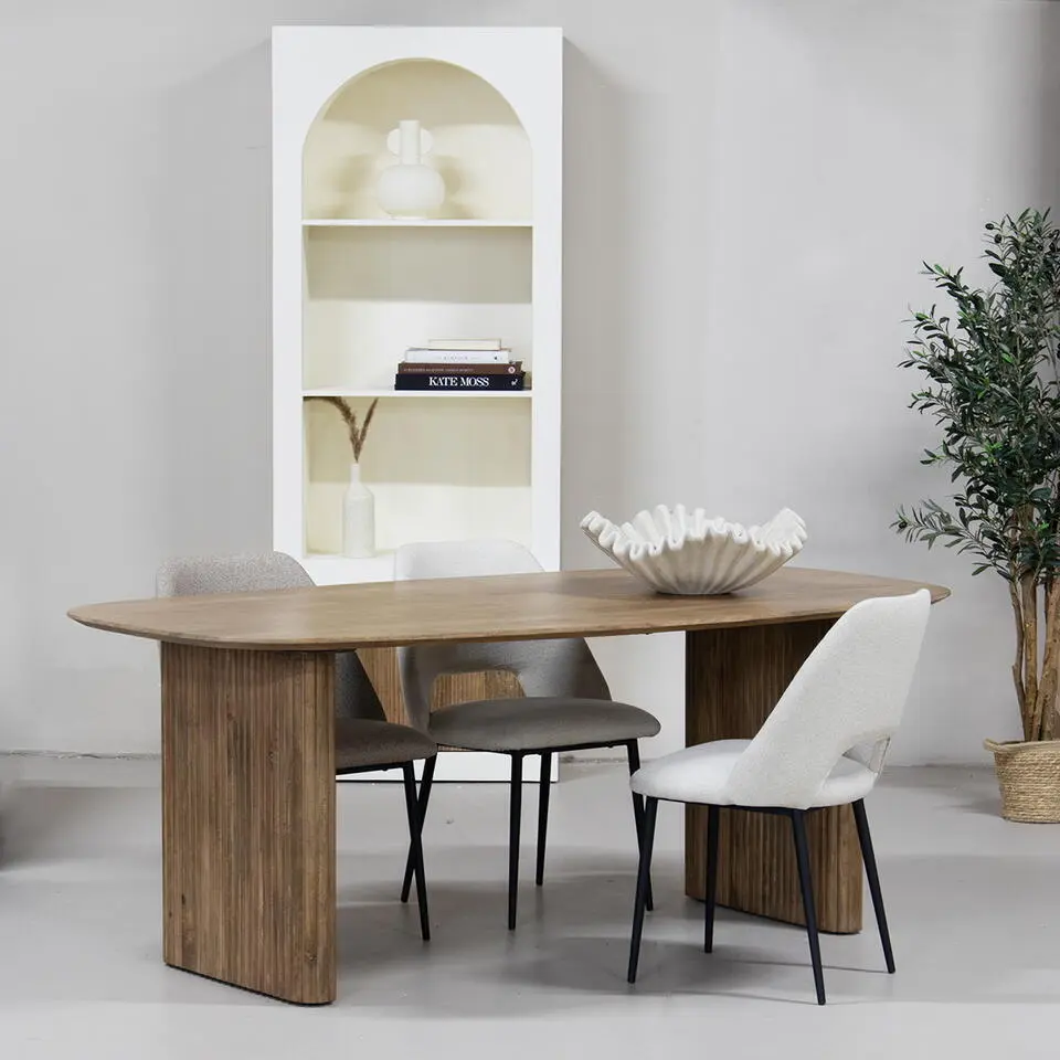 Eettafel Deens Ovaal - Naturel Mangohout - 200x100x75cm - Dai