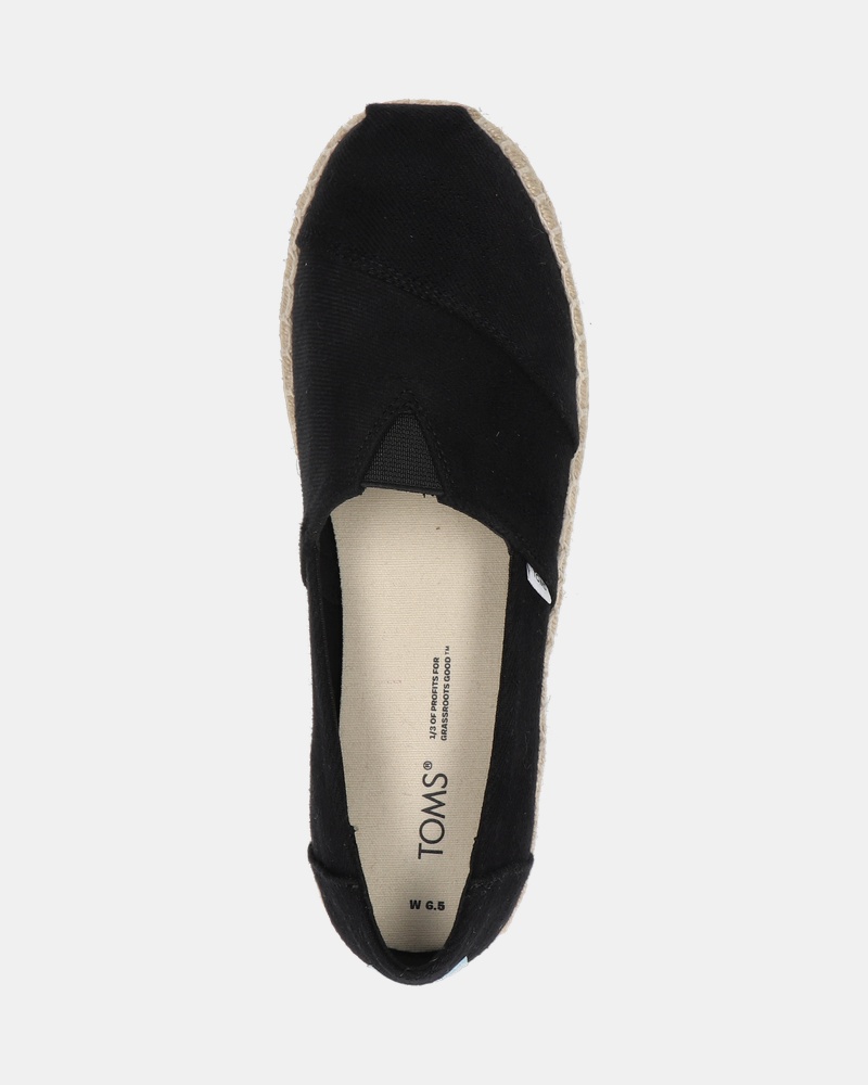 Toms Alpargate Platform Rope Espadrilles  - zwart