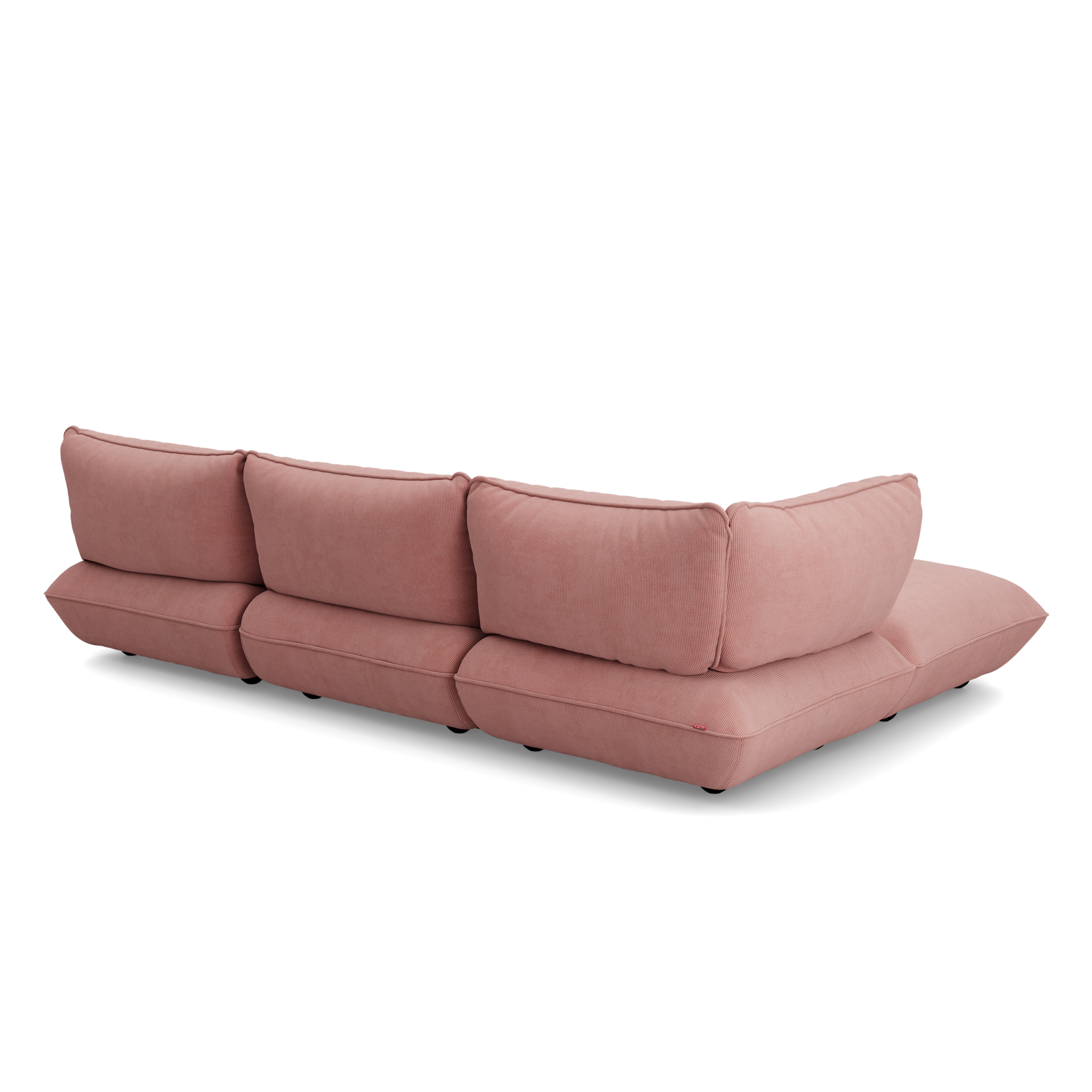 Hoekbank Sumo links cord recycled soft pink