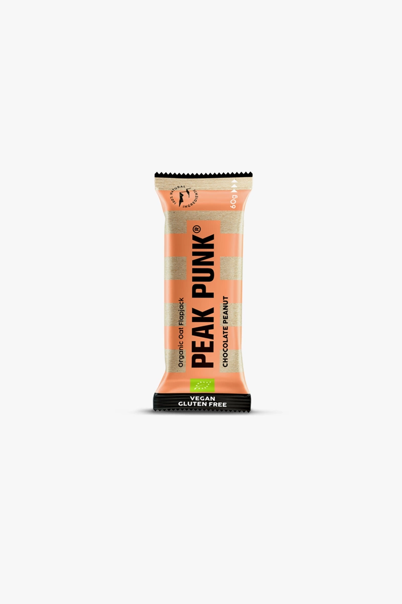 Peak Punk Organic Oat Flapjack Chocolate Peanut 12 x 60 g Sportriegel