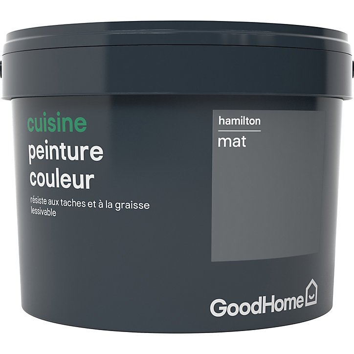 Peinture cuisine GoodHome gris Hamilton mat 2,5L
