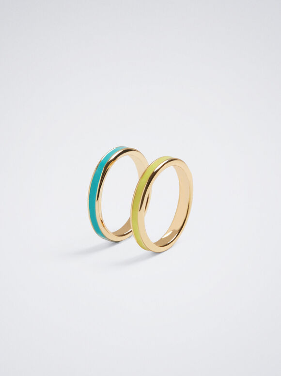 Conjunto de Anéis de Esmalte - Multicor