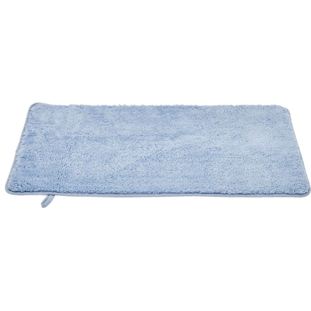 Tapis de bain mémoire de forme bleu 75x45cm