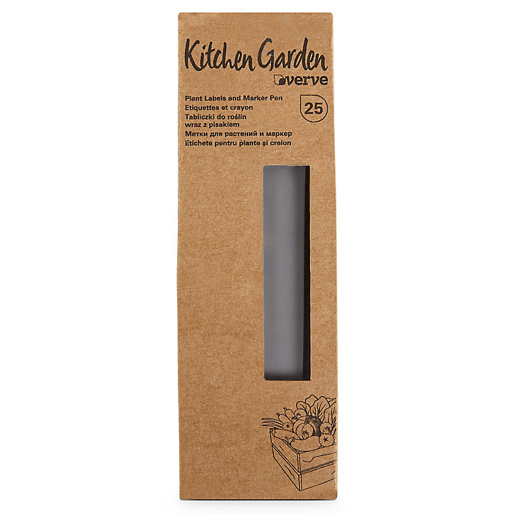 25 étiquettes pour plantes Verve Kitchen Garden + marqueur