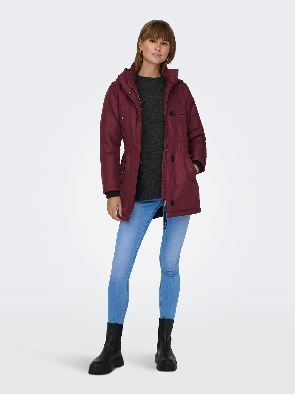 ONLMIE Langer Parka Tawny Port