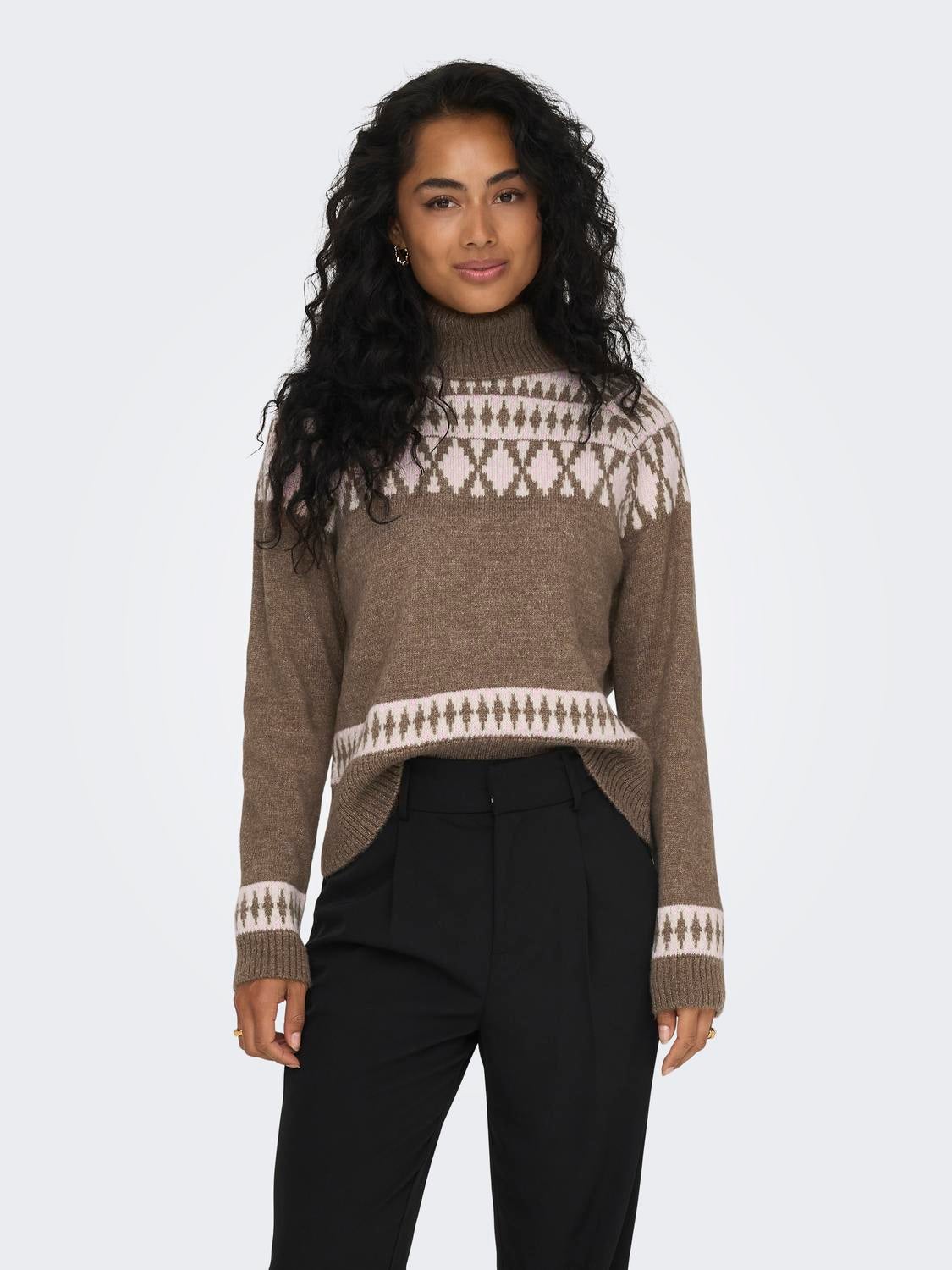 ONLMATHILDA Strickpullover Dark Earth