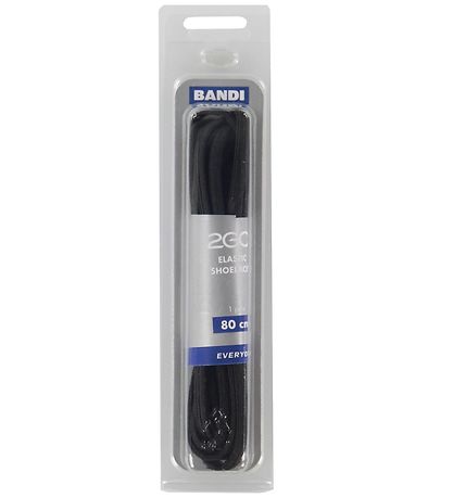 2GO Elastiske Snøreb?nd - 80 cm - 1 Par - Sort