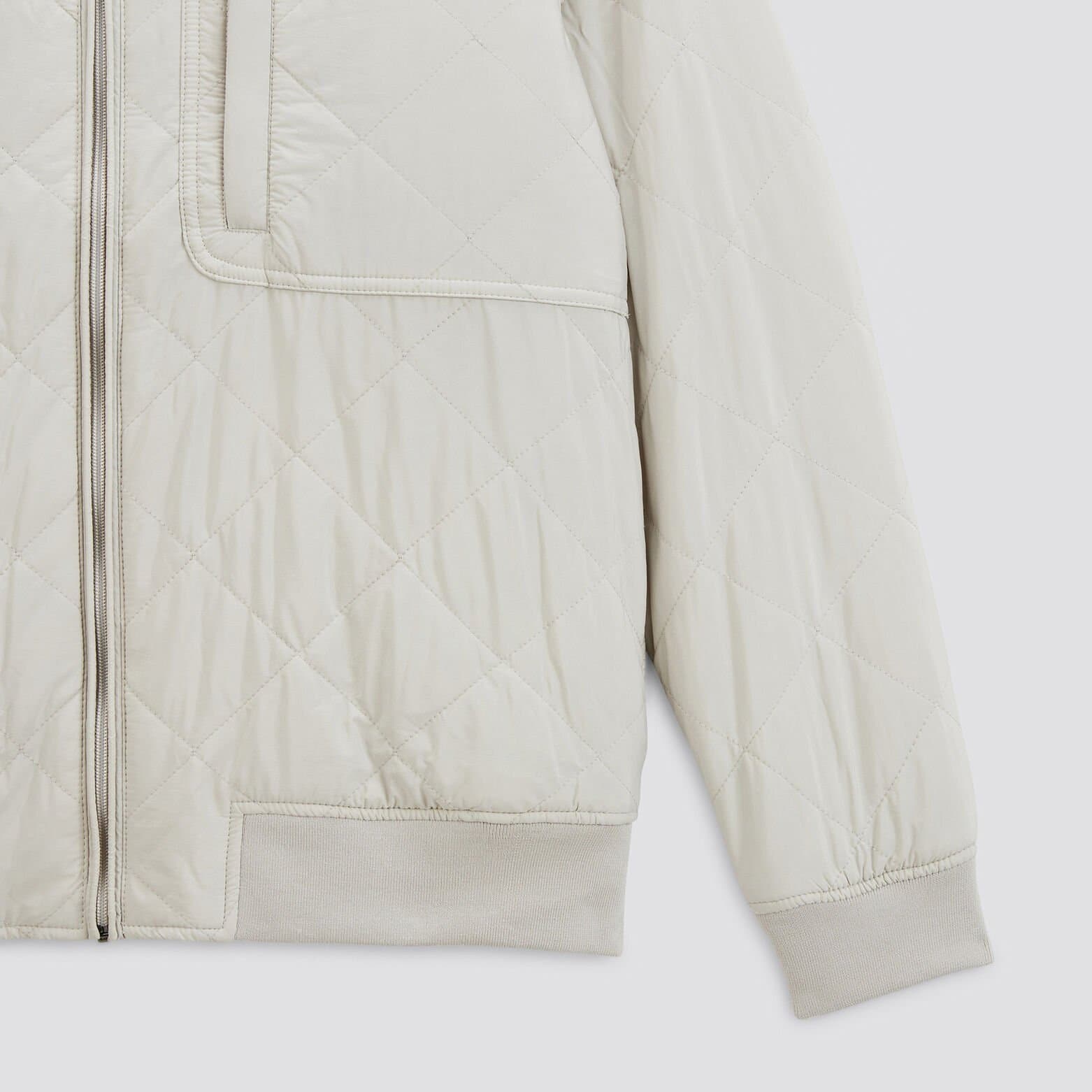 Blouson matelassé zippé Blanc