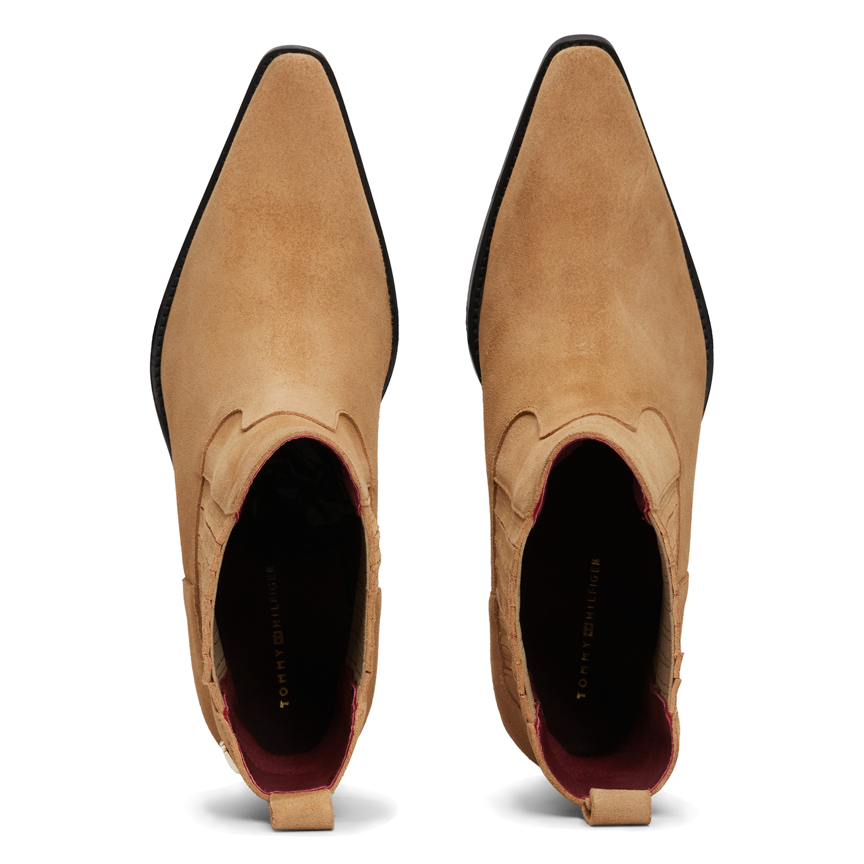 Bottines en cuir velours | Kaki