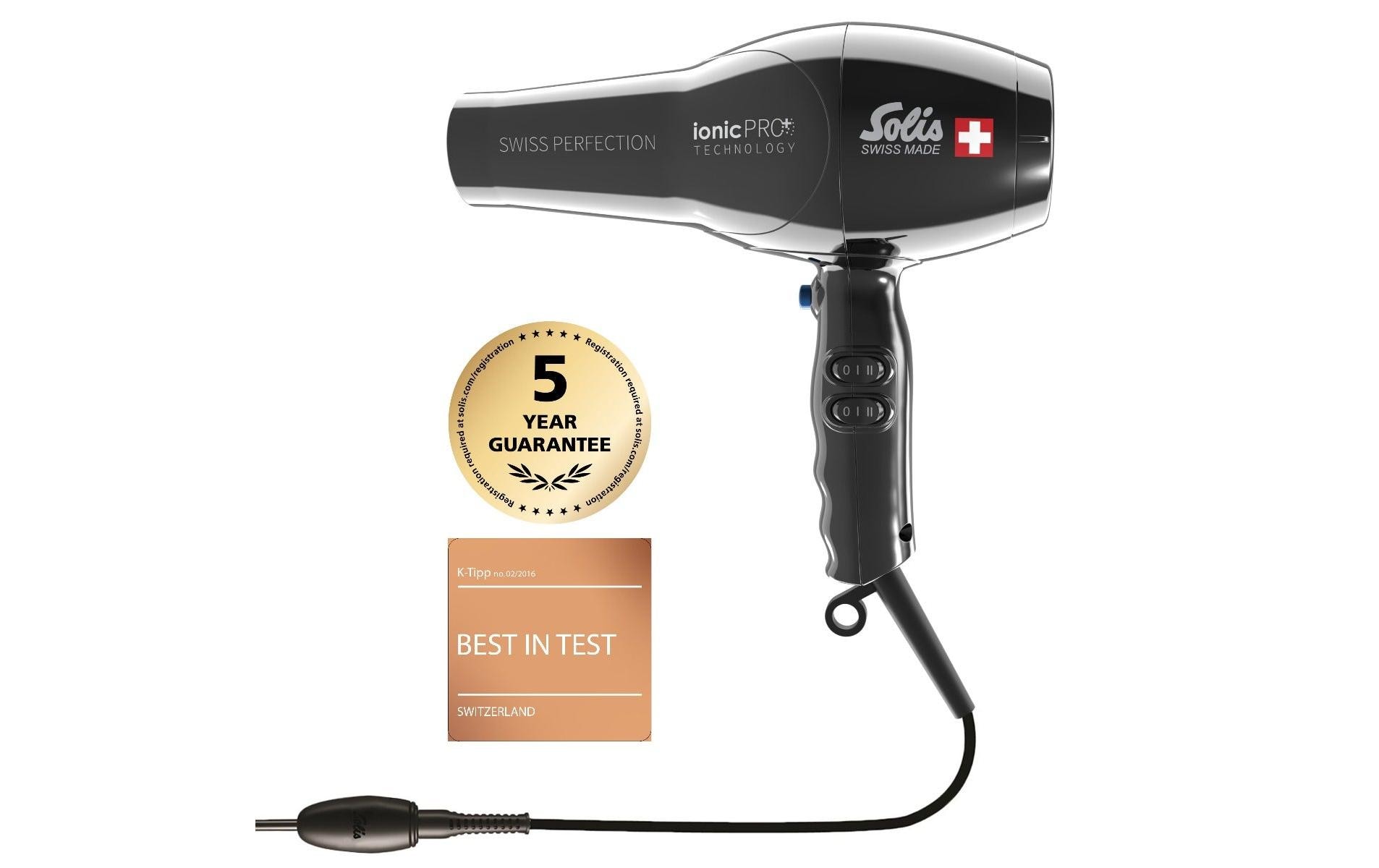 Profihaartrockner Swiss Perfection 360° ionicPRO SchwarzFöhn