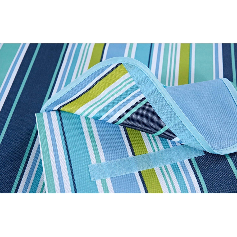 (200x220cm) Wasserfeste Outdoor Picknick Decke mit Tragegriff - Blau / Grün