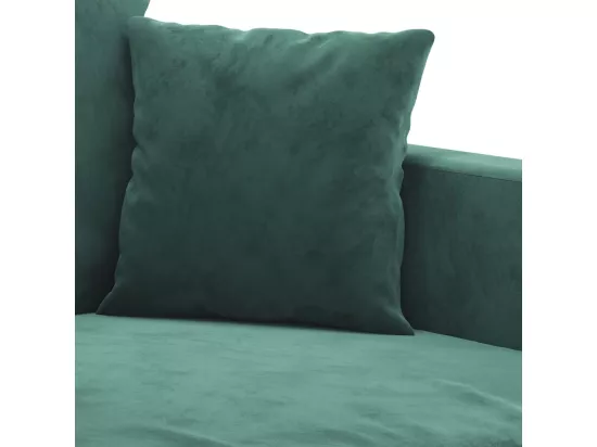 Canapé à 2 places Vert foncé 120 cm Velours