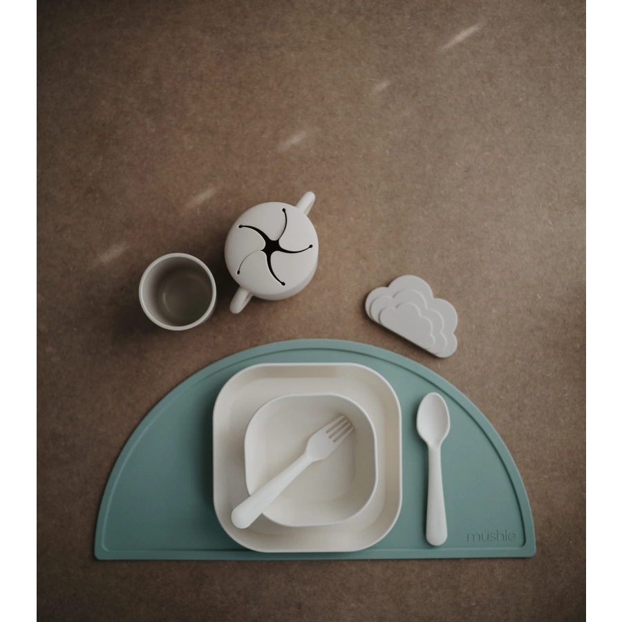 mushie Tischset Silikon, Cambridge Blue