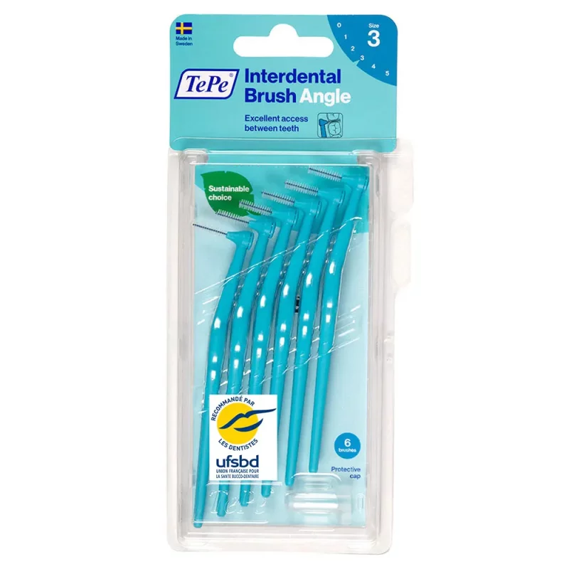 Brossettes Interdentaires Avec Manche 0.6mm - 6 Brossettes