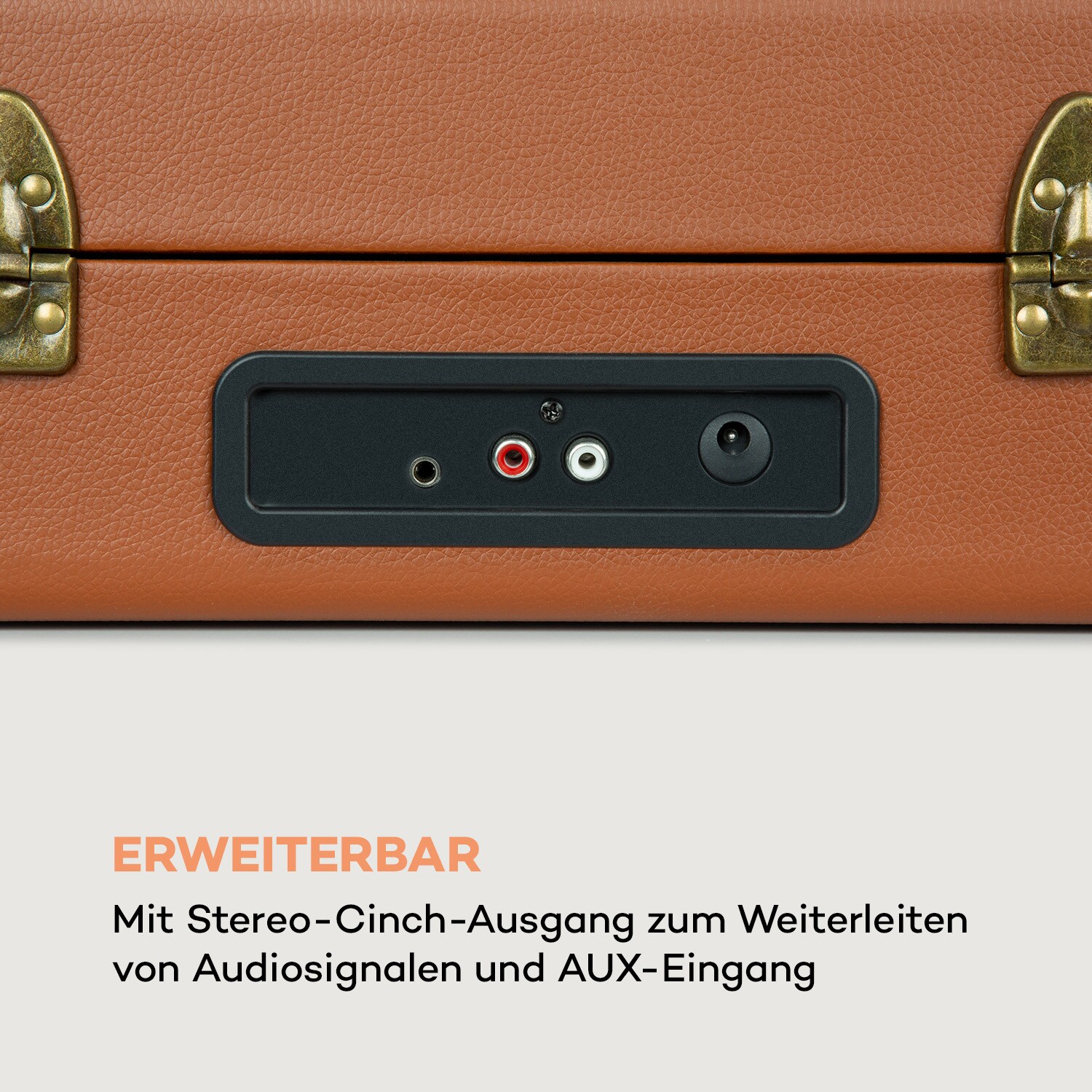 Jerry Lee BT Plattenspieler BT USB Aufnahme & Wiedergabe braun