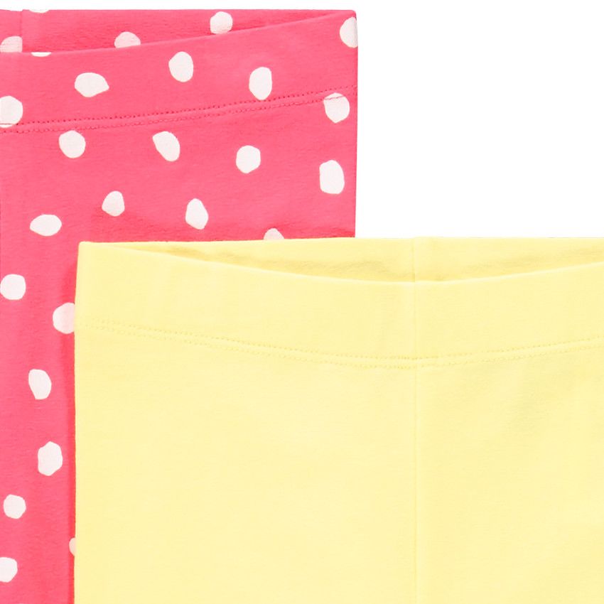 Lot de 4 leggings courts fantaisies pour enfant fille - Blanc