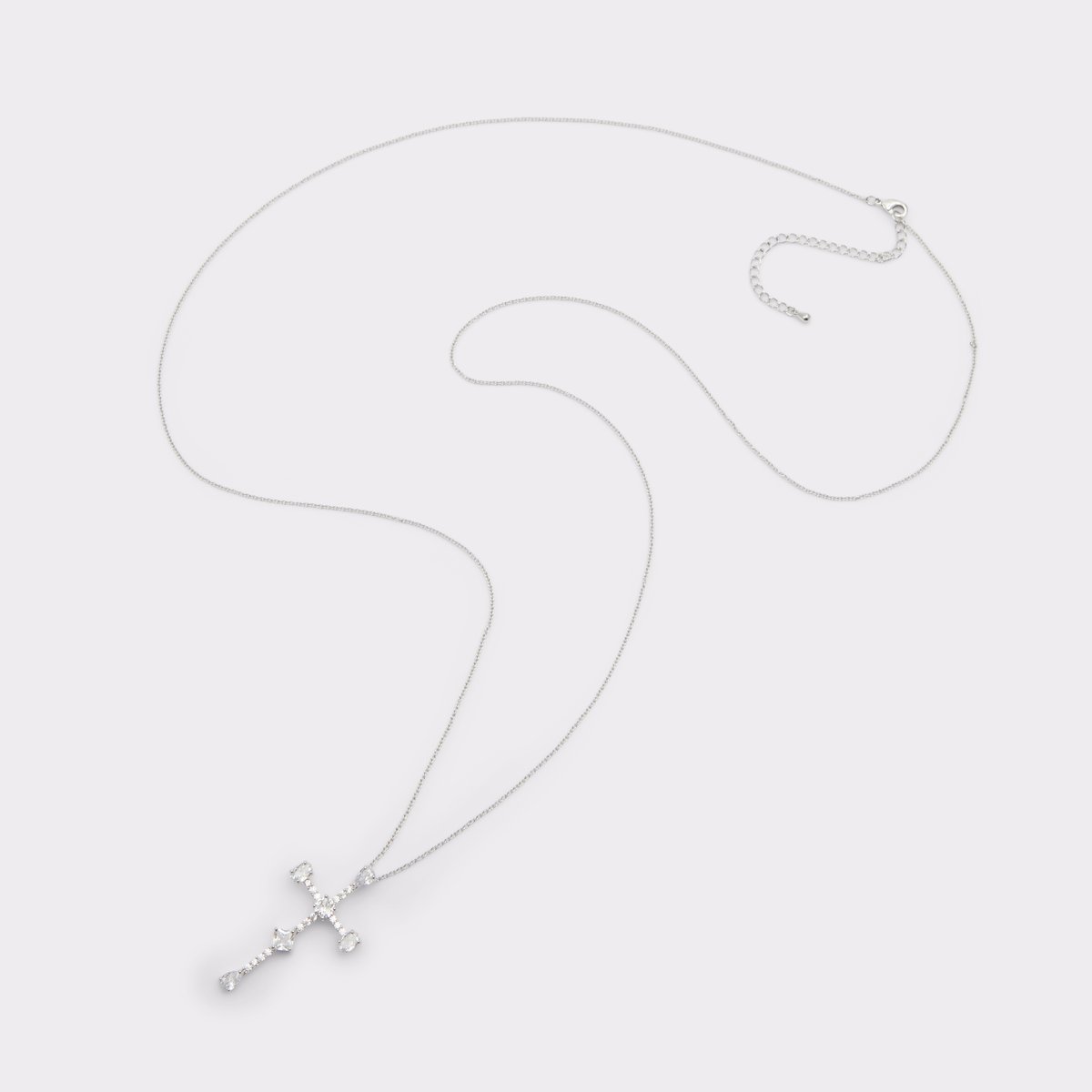 Angoon Silver-Clear Multi Women Necklaces