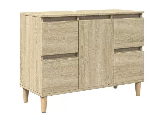 Meuble d'évier chêne sonoma 80x33x60 cm bois d'ingénierie