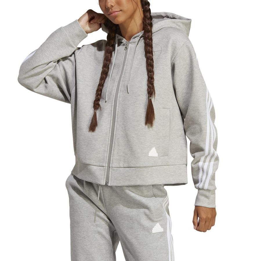 adidas Sweat à Capuche Future Icons Full Zip - Gris Femme