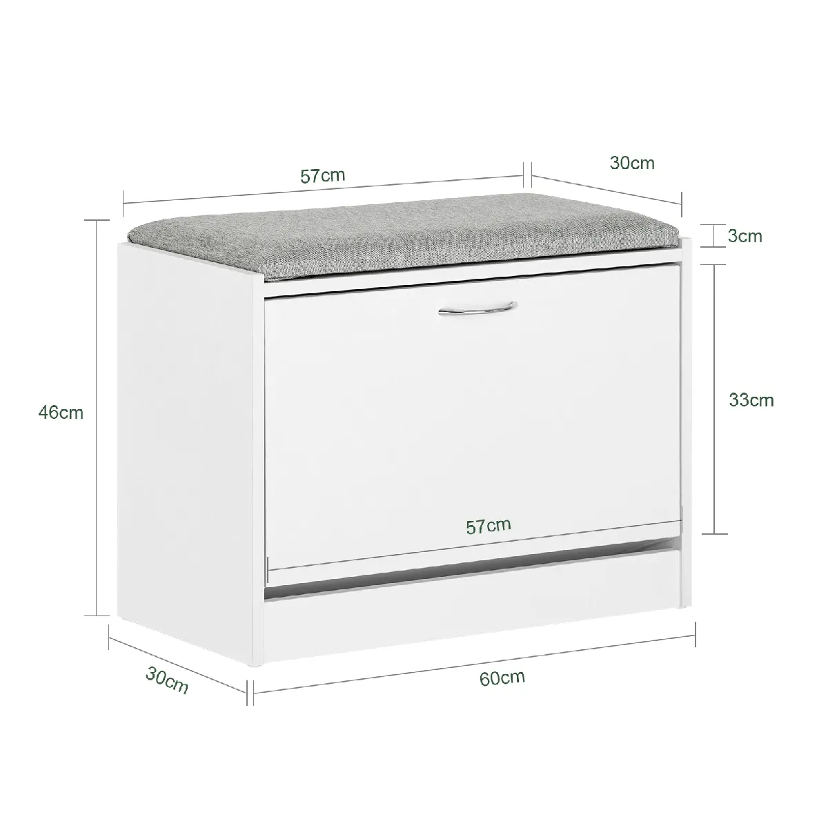 SoBuy FSR16-HG Banc - Gris