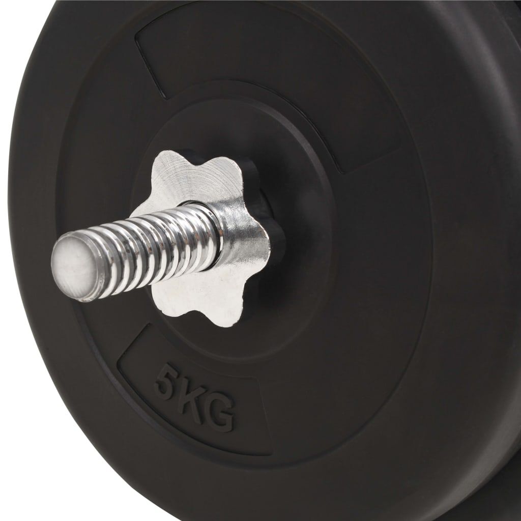 vidaXL Halterstang met gewichtenset, 30 kg