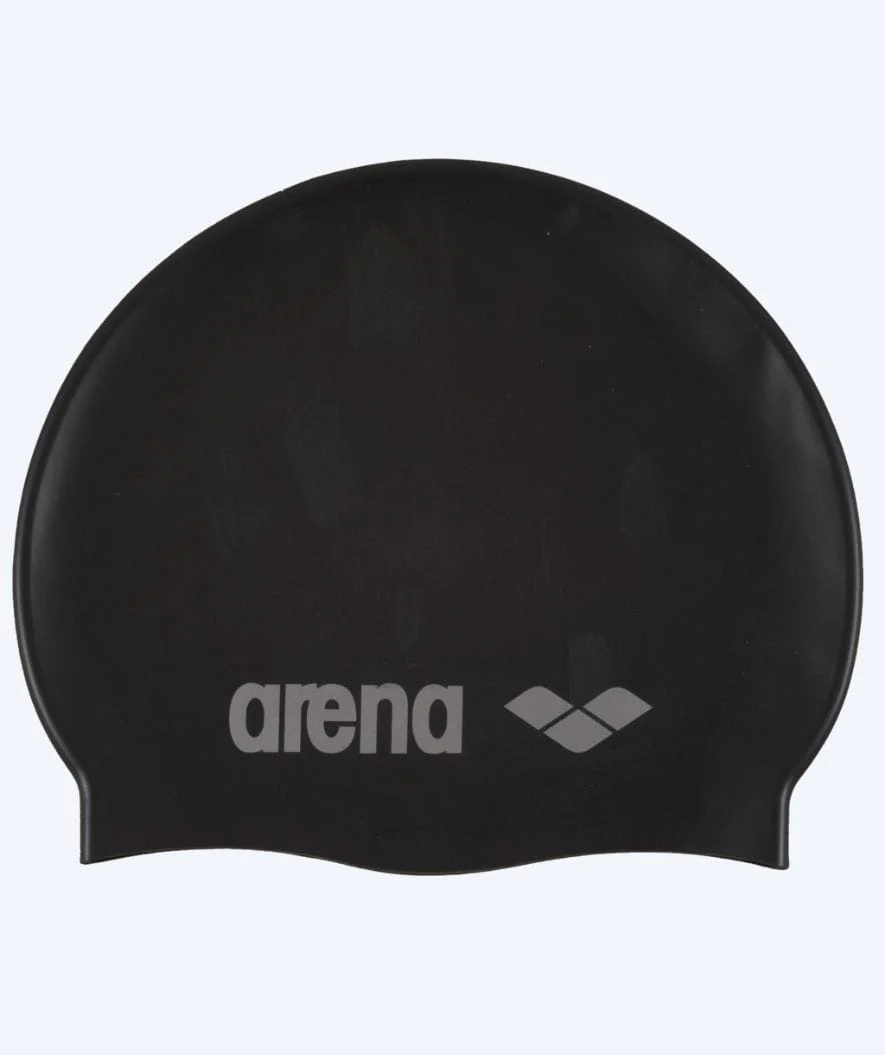 Arena badehætte til junior (6-12) - Classic Silikone - Sort