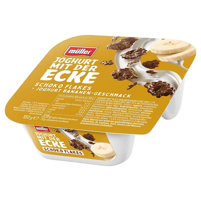 MÜLLER Joghurt mit der Ecke 150 g, Schoko Flakes
