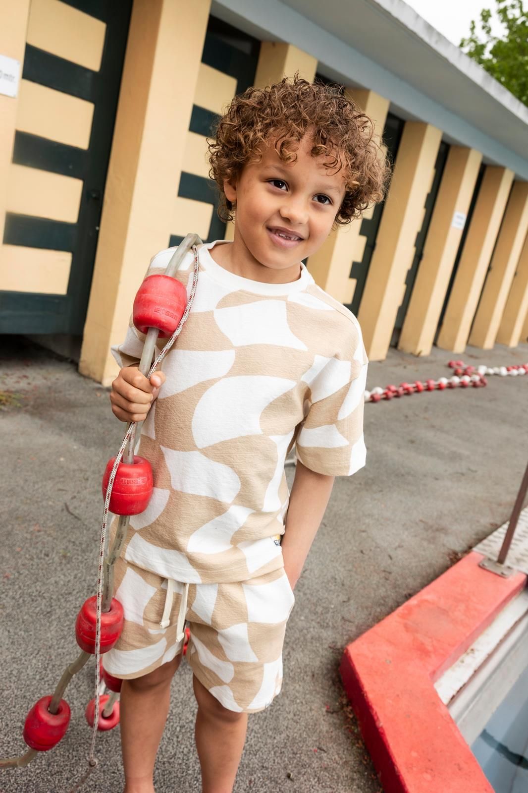 Noppies Kids Korte Broek relaxed fit all over print - Egret