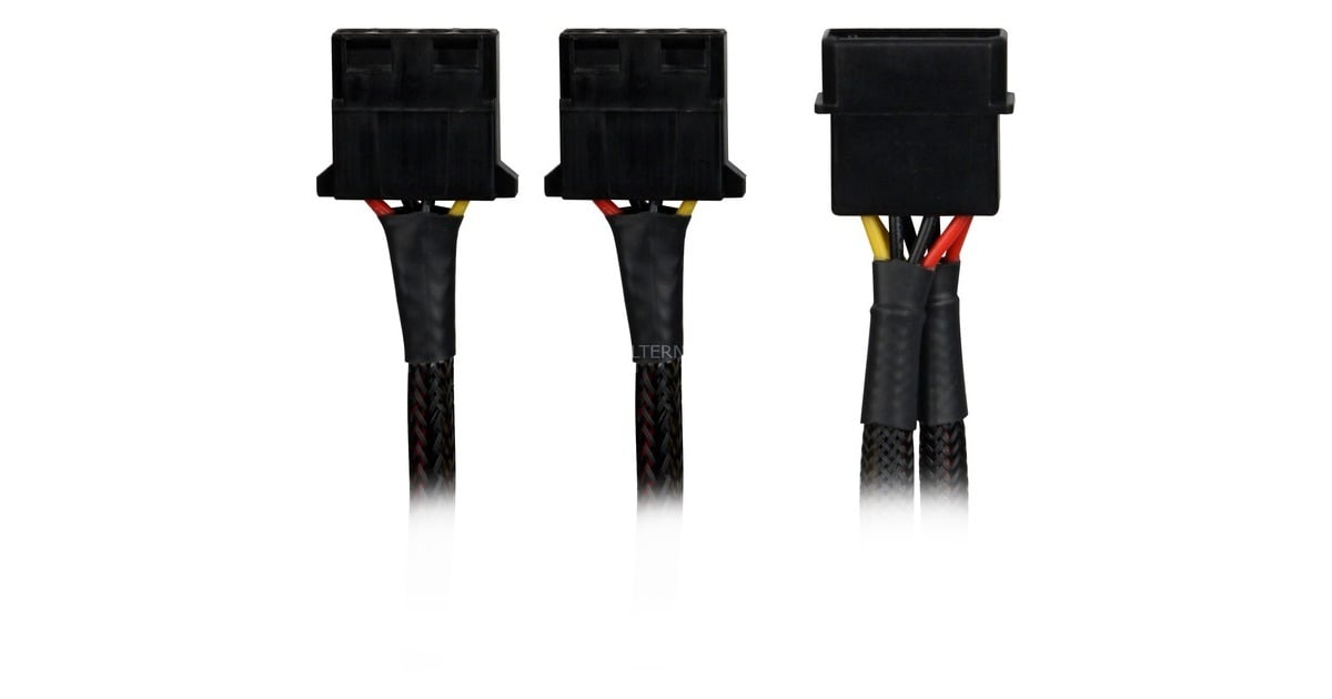 SharkoonY- Stroomadapter 4P Molex, 0,15m splitterkabel  (Zwart)