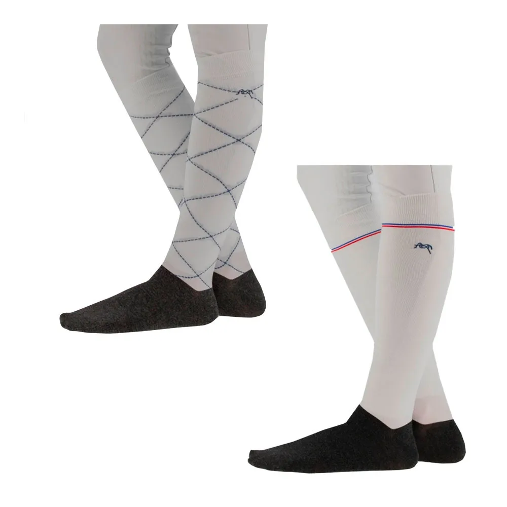 Pénélope LUXE - Chaussettes Femme blanc