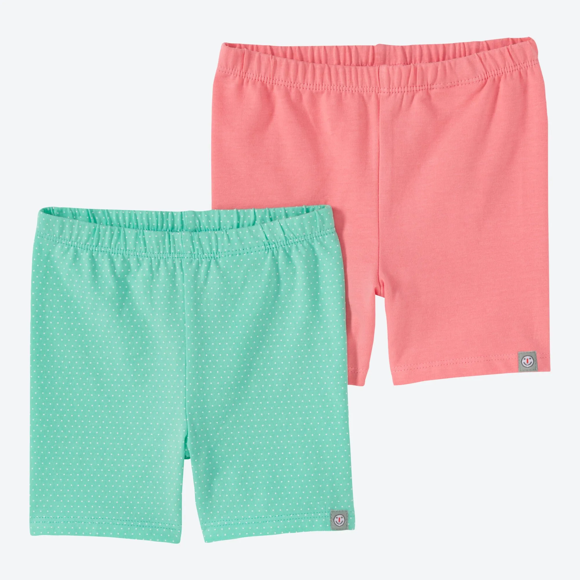 Baby-Mädchen-Radlerhose mit Baumwolle, 2er-Pack