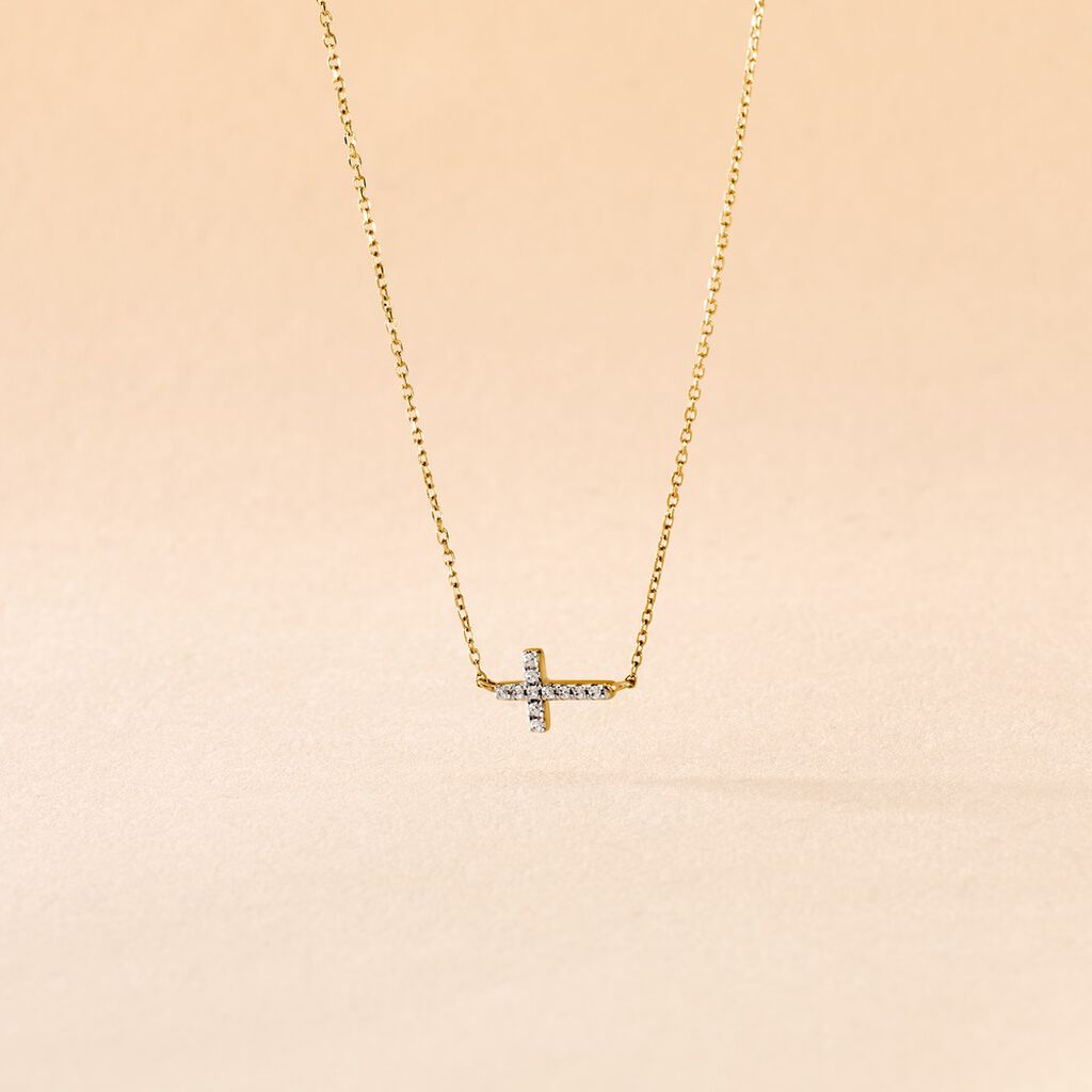 Collier Like A Virgin Or Jaune Oxyde De Zirconium