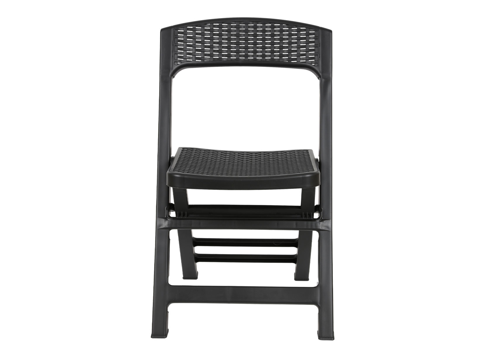 Klappstuhl Asso Rattanoptik 48x76x47cm Anthrazit