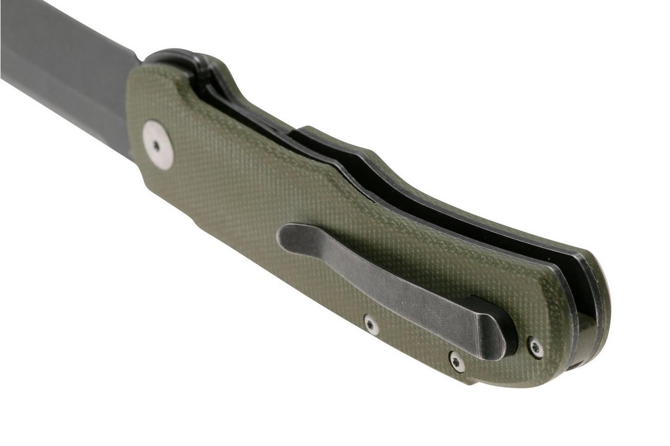Böker Plus Tac-Master 01BO889, Blackwashed Nitro-V, OD-Green Micarta zakmes, Bob Terzuola design