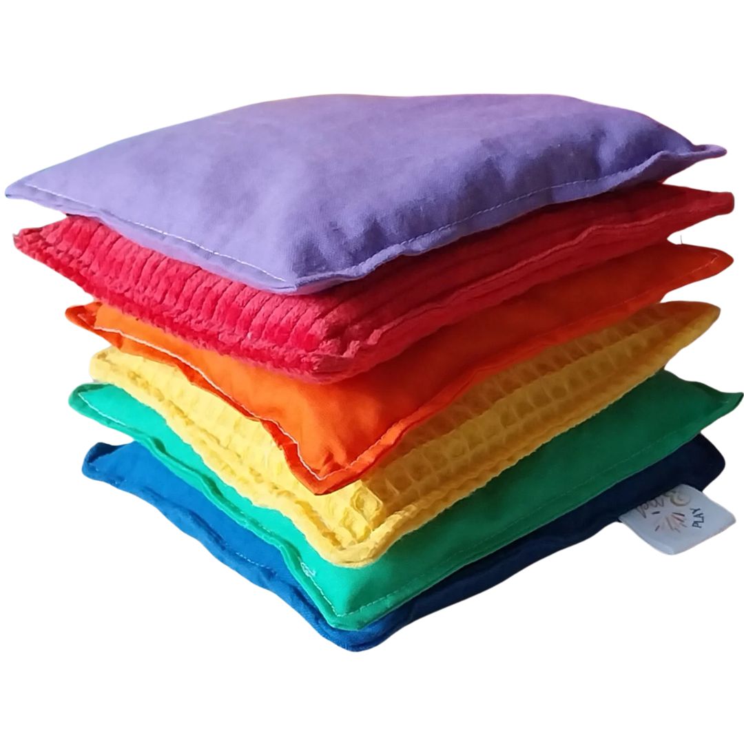 Pit and play pittenzakken - regenboog lichtgroen