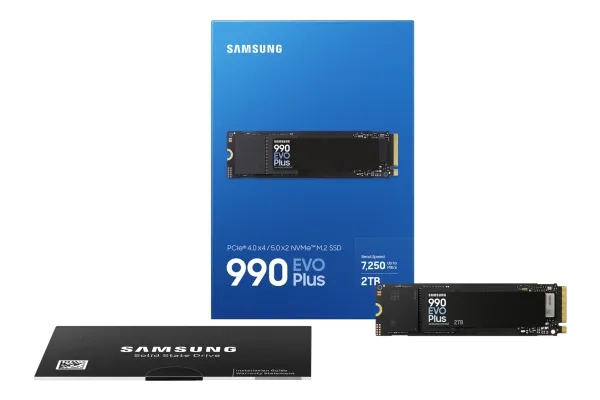 Samsung 990 EVO Plus MZ-V9S2T0 - SSD - krypteret - 2 TB - intern - M.2 2280 - PCIe 5.0 x2 (NVMe) - 256-bit AES - TCG Opal Encryption 2.0