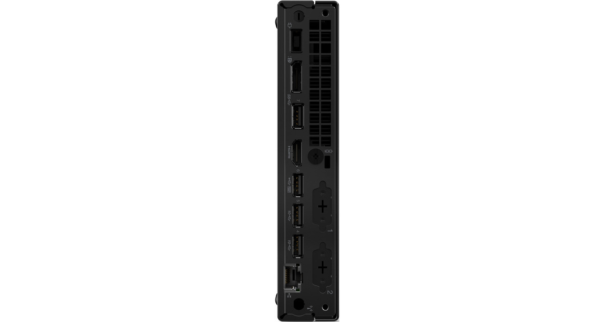 LenovoThinkCentre M70q Gen 5 (12TD000HMH) pc-systeem  (Zwart | Core i7-14700T | UHD Graphics 770 | 16 GB | 512 GB SSD)