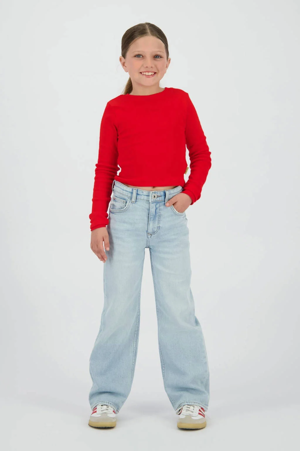 Vingino high waist wide leg jeans light blue denim