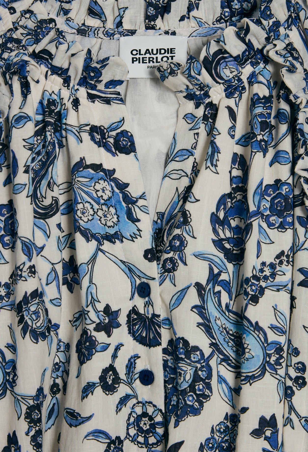 Robe ceinturee motif floral