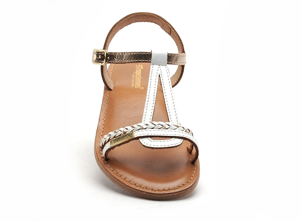 Les tropeziennes nu pieds enfant badou e blanc