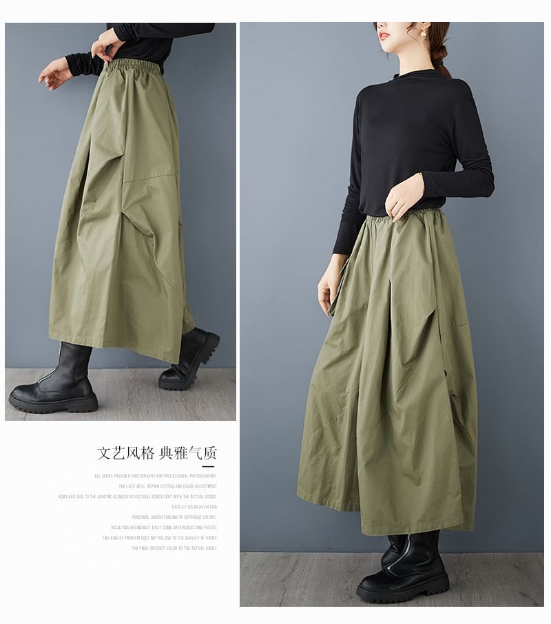 ZIMO - Effen cropped culottes met elastische taille