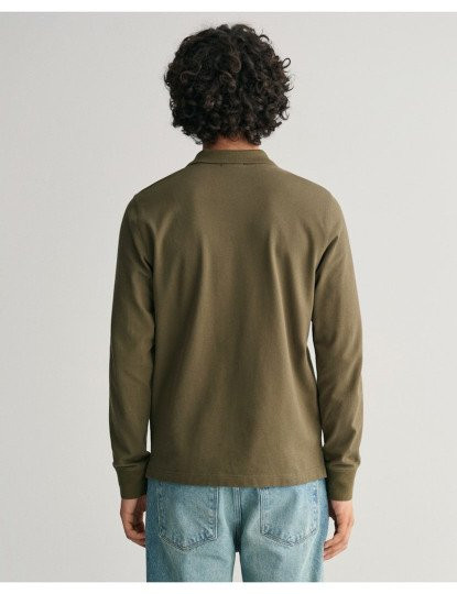 Long Sleeve Polo Green