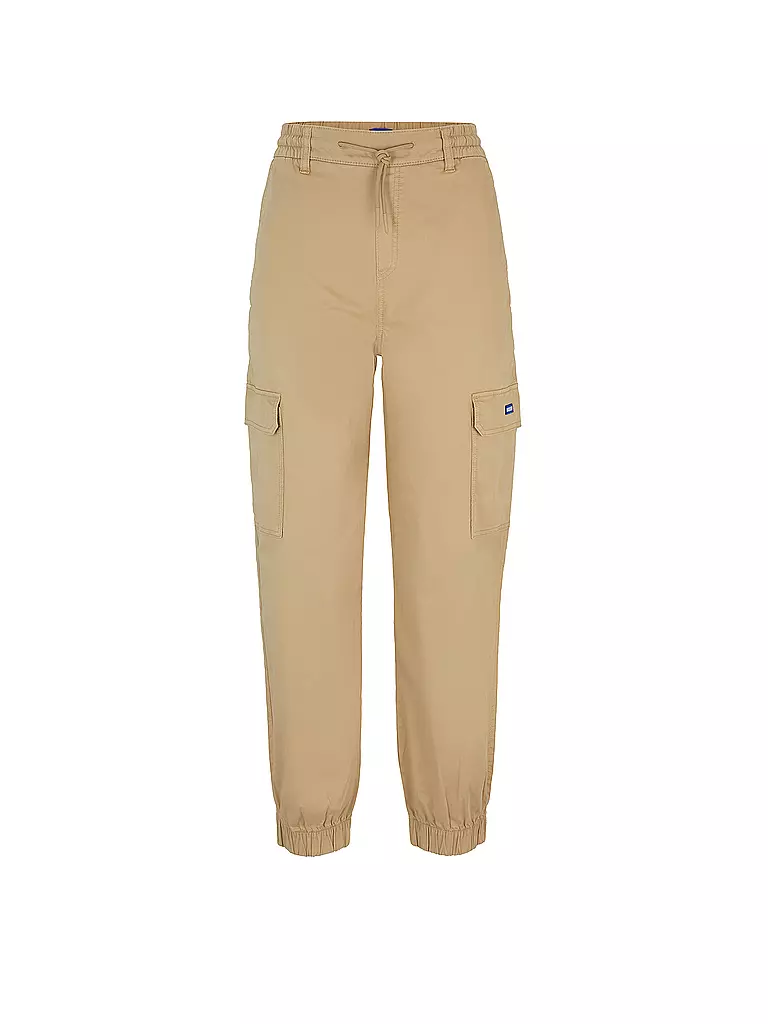 HUGO Cargohose Relaxed Fit HISUNE-1-D_B beige