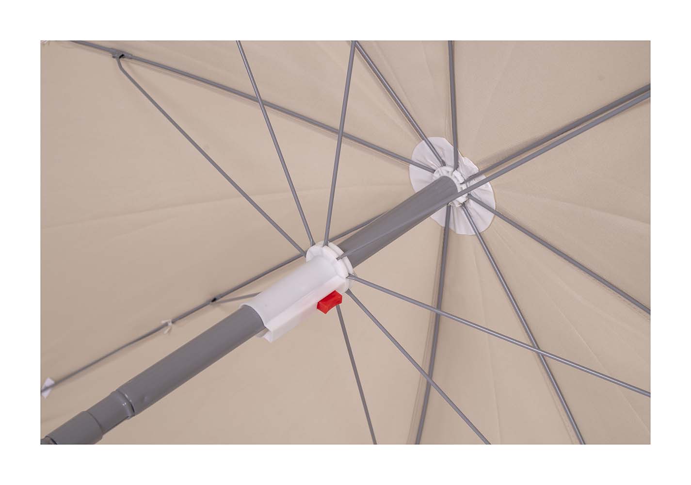 Bo-Camp Ø 165 cm parasol met knikarm - Beige
