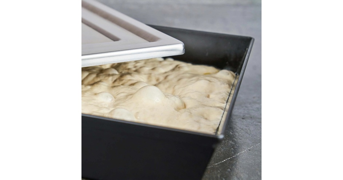 OoniDetroit Style Pizza Pan Medium (32cm x 24cm) bakvorm  (Grijs/zilver, Incl. deksel)
