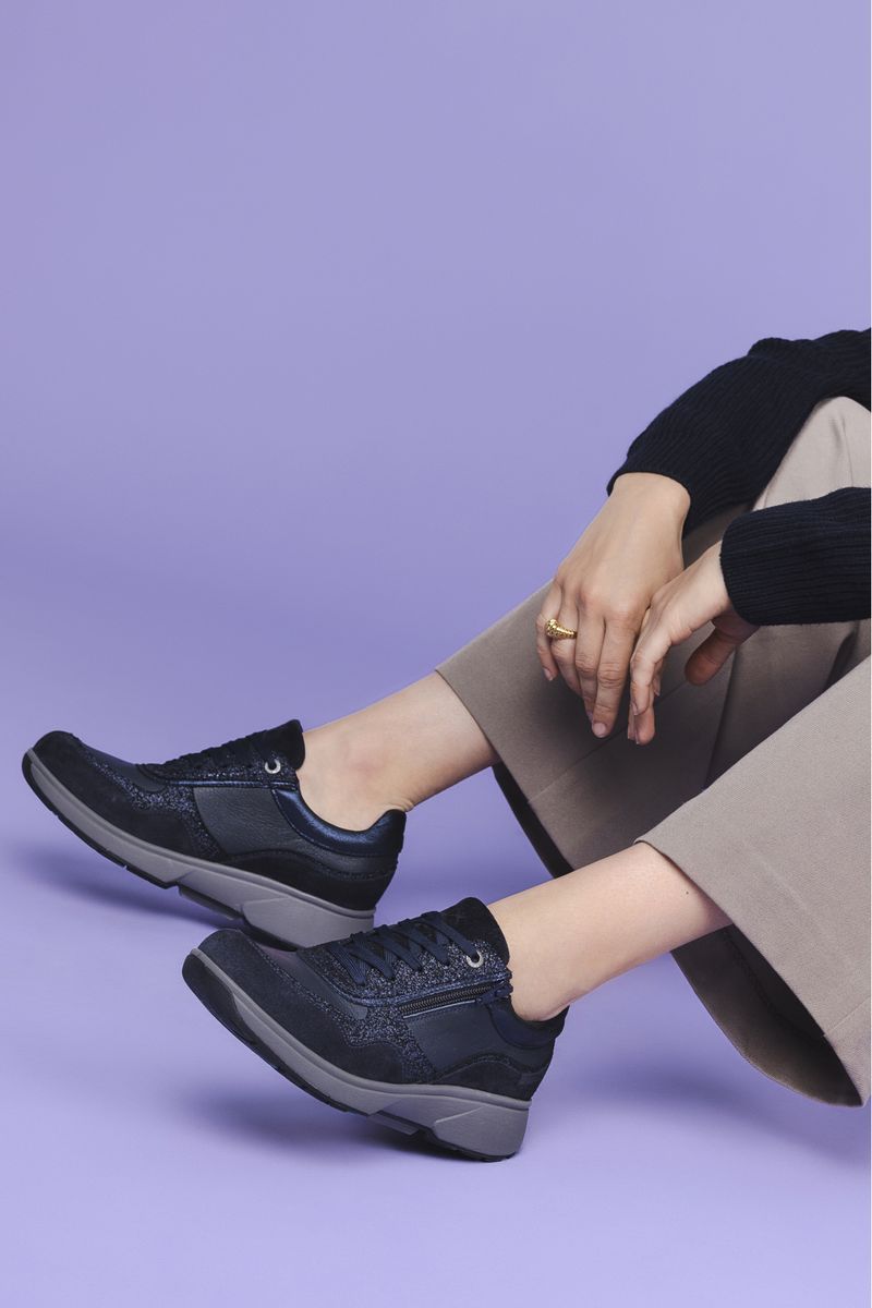 Xsensible Lima Stretchwalker Sneakers Blauw Dames