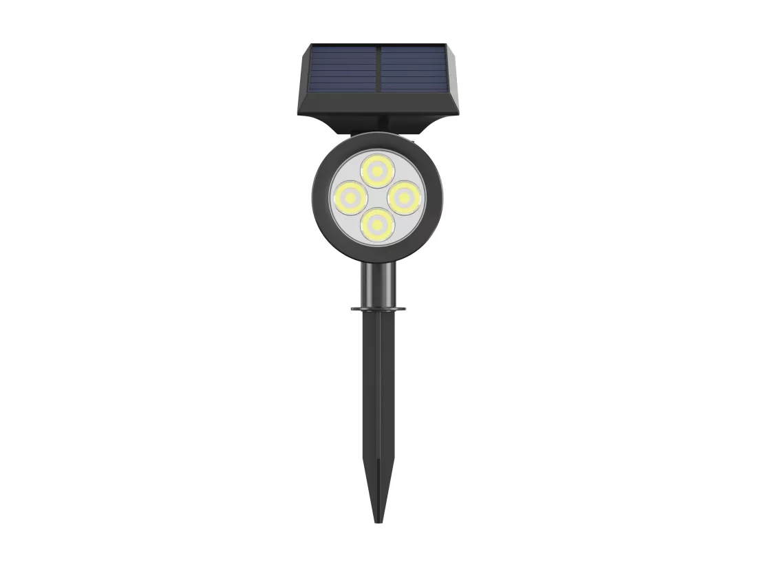 Balise ou applique solaire orientable - 300 lumens - Noir - SLATINE