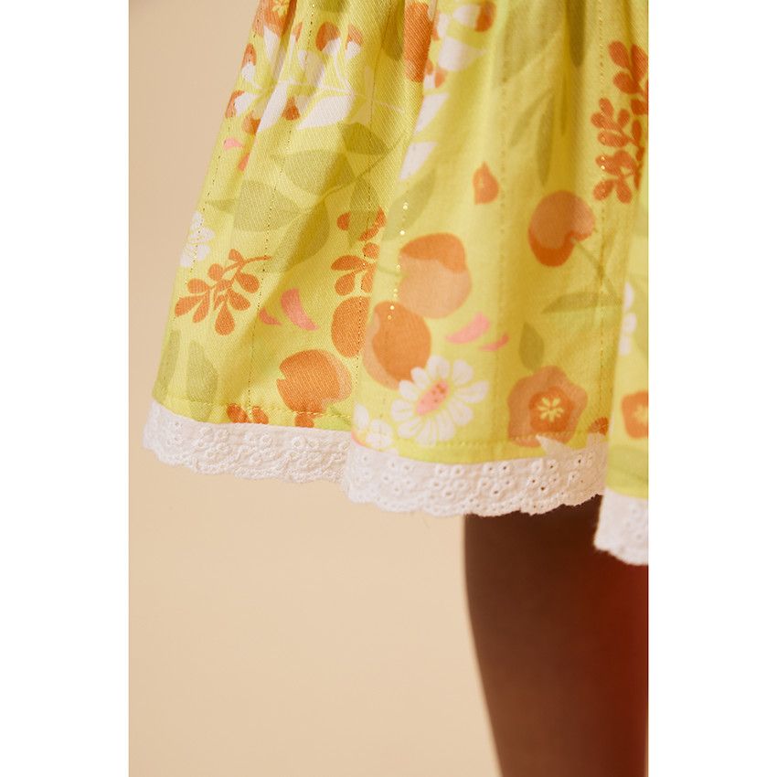 Robe à bretelles imprimé fleurs pour bébé fille - Blanc