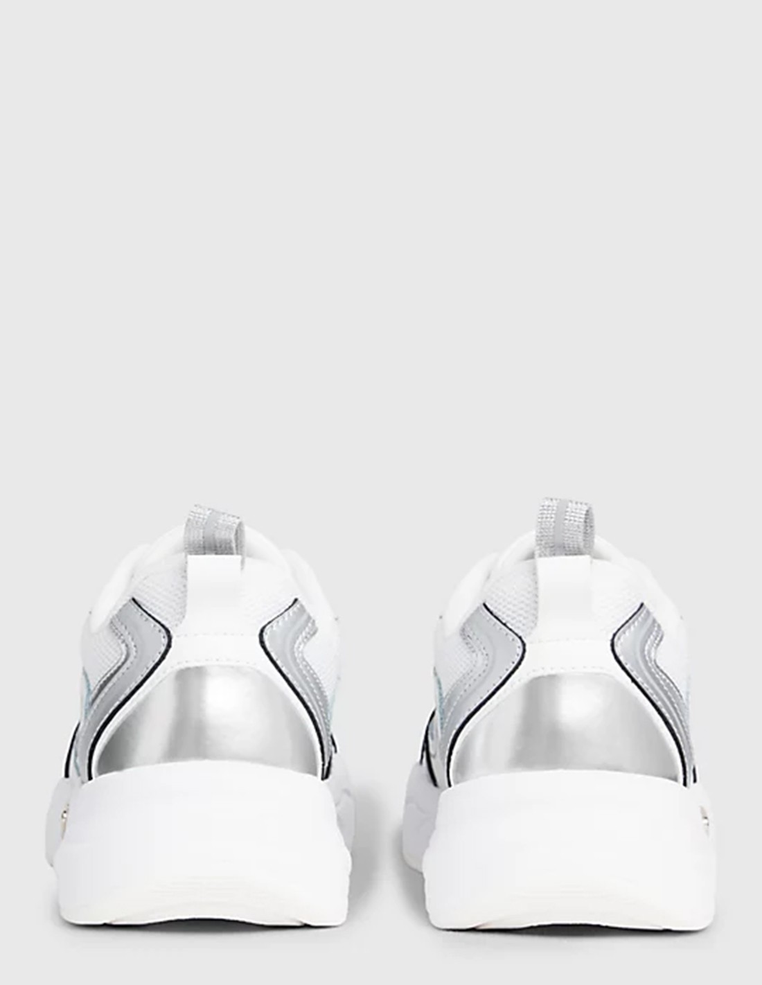 calvin klein Baskets de ville femme retro tennis low blanc/silver